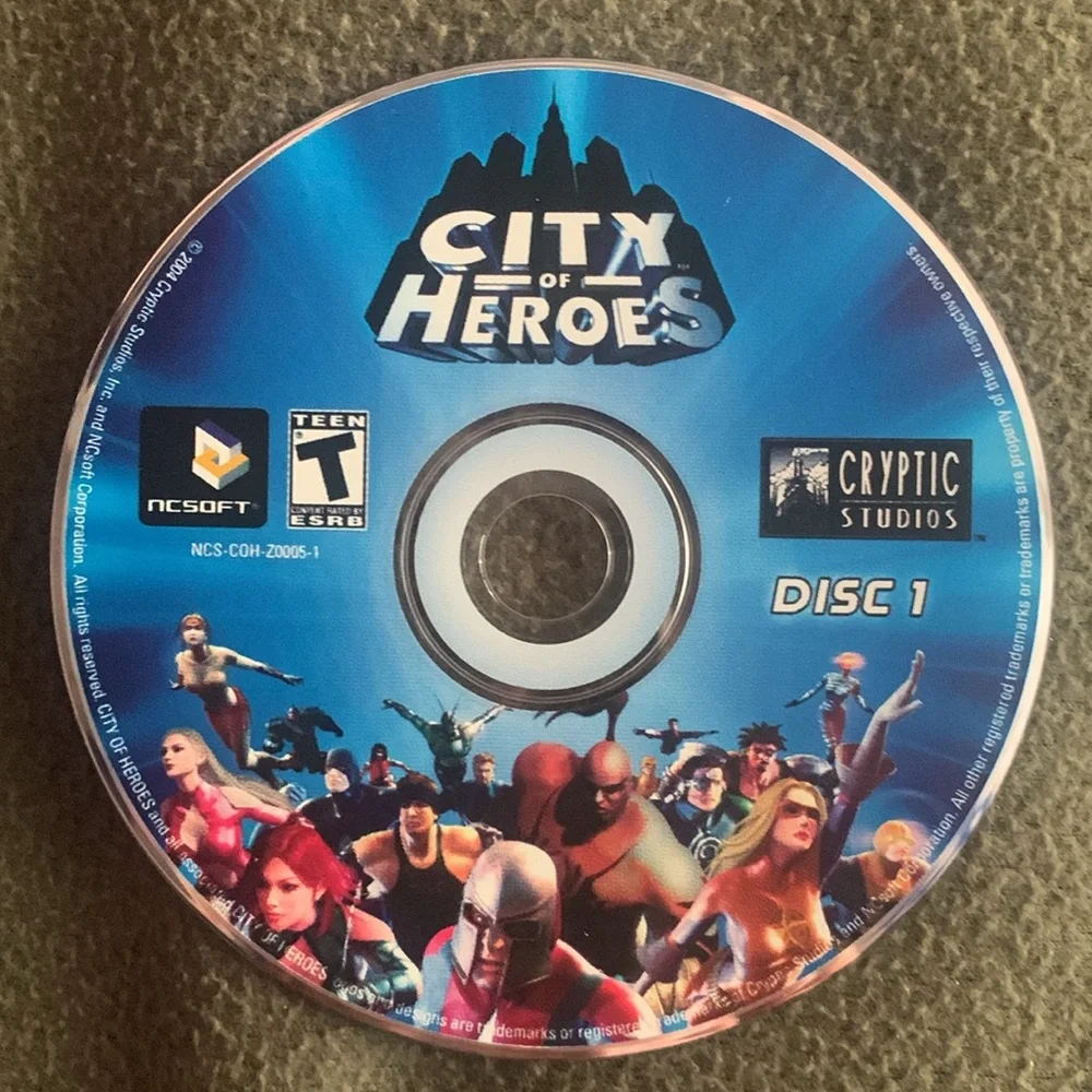 NCSOFT City of Hero’s PC CD ROM online game. 2 discs.